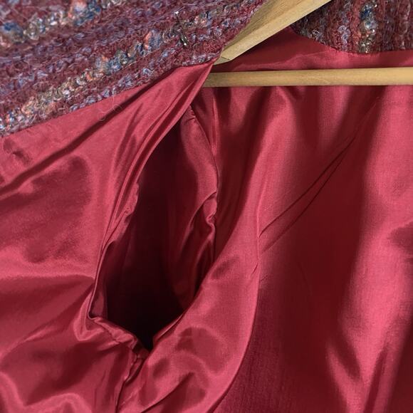 VTG Womens Open Front Textured‎ Jacket Sz M Boho Eclectic Artisian Indie Grunge - Picture 9 of 12